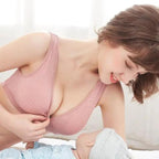 Soft And Comfortable Cotton Nursing Bra Breathable Breastfeeding Bras for Women Maternity Bra Plus Big Size Easy Feeding Bra Wire Free Stevvex
