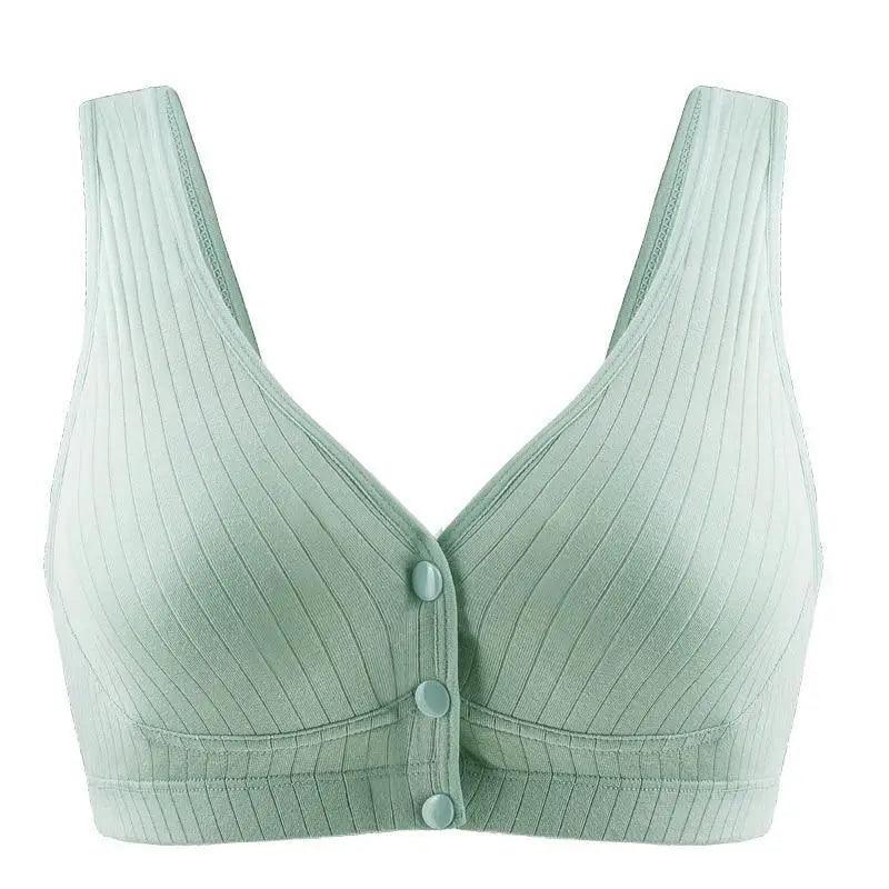 Soft And Comfortable Cotton Nursing Bra Breathable Breastfeeding Bras for Women Maternity Bra Plus Big Size Easy Feeding Bra Wire Free Stevvex