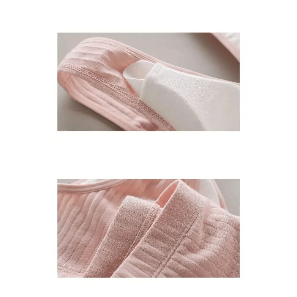 Soft And Comfortable Cotton Nursing Bra Breathable Breastfeeding Bras for Women Maternity Bra Plus Big Size Easy Feeding Bra Wire Free Stevvex