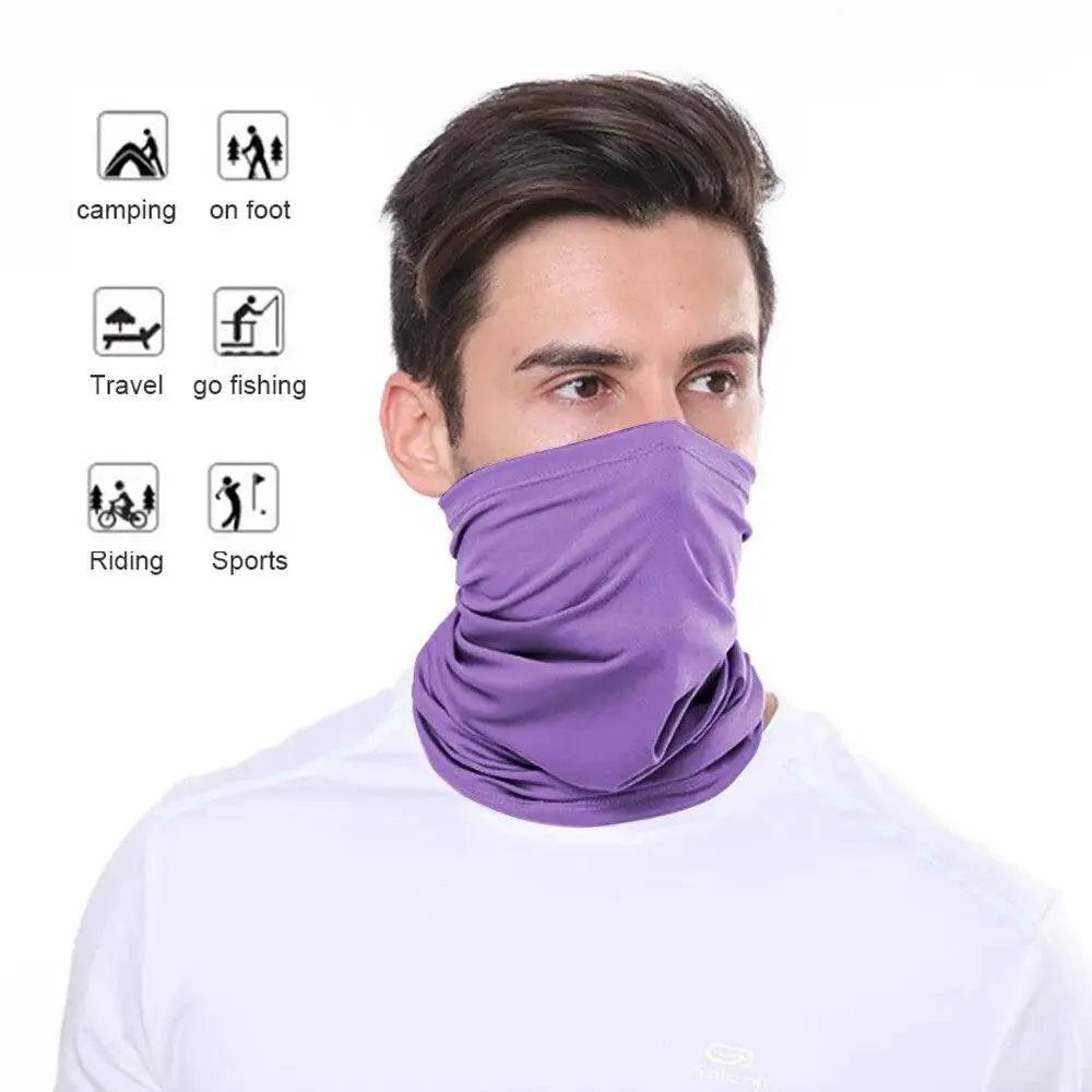 Soft And Comfortable Silk Scarf Unisex Magic Scarf Outdoor Sports Bicycle Headband Bike Cycling Neck Tube Warmer Riding Bandanas Face Mask Stevvex
