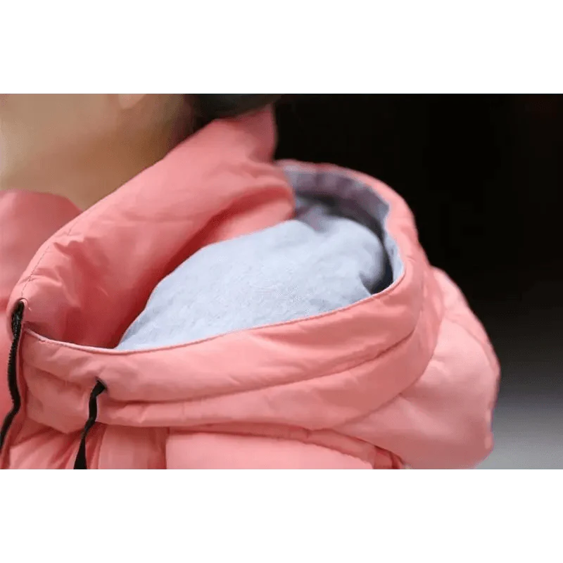 Soft And Comfortable Winter Jacket For Women Short Women's Thicken Outerwear In solid hooded Coats Zipper For Female Slim Cotton padded basic tops Stevvex