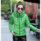 Soft And Comfortable Winter Jacket For Women Short Women's Thicken Outerwear In solid hooded Coats Zipper For Female Slim Cotton padded basic tops Stevvex