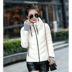 Soft And Comfortable Winter Jacket For Women Short Women's Thicken Outerwear In solid hooded Coats Zipper For Female Slim Cotton padded basic tops Stevvex