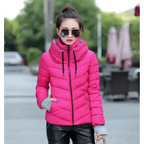 Soft And Comfortable Winter Jacket For Women Short Women's Thicken Outerwear In solid hooded Coats Zipper For Female Slim Cotton padded basic tops Stevvex