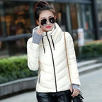 Soft And Comfortable Winter Jacket For Women Short Women's Thicken Outerwear In solid hooded Coats Zipper For Female Slim Cotton padded basic tops Stevvex