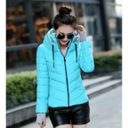 Soft And Comfortable Winter Jacket For Women Short Women's Thicken Outerwear In solid hooded Coats Zipper For Female Slim Cotton padded basic tops Stevvex