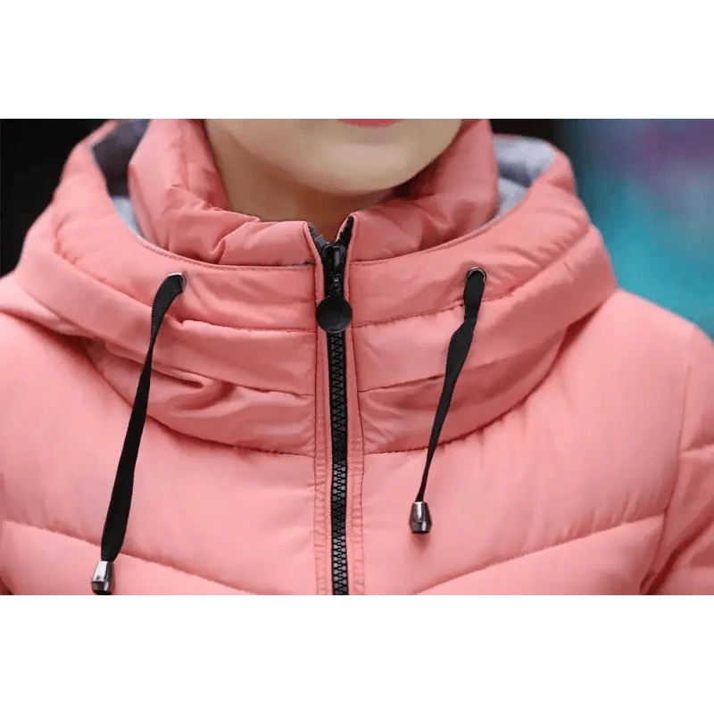 Soft And Comfortable Winter Jacket For Women Short Women's Thicken Outerwear In solid hooded Coats Zipper For Female Slim Cotton padded basic tops Stevvex