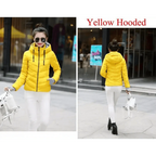 Soft And Comfortable Winter Jacket For Women Short Women's Thicken Outerwear In solid hooded Coats Zipper For Female Slim Cotton padded basic tops Stevvex