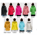 Soft And Comfortable Winter Jacket For Women Short Women's Thicken Outerwear In solid hooded Coats Zipper For Female Slim Cotton padded basic tops Stevvex