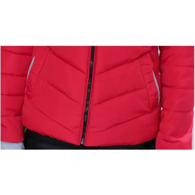 Soft And Comfortable Winter Jacket For Women Short Women's Thicken Outerwear In solid hooded Coats Zipper For Female Slim Cotton padded basic tops Stevvex