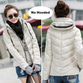 Soft And Comfortable Winter Jacket For Women Short Women's Thicken Outerwear In solid hooded Coats Zipper For Female Slim Cotton padded basic tops Stevvex