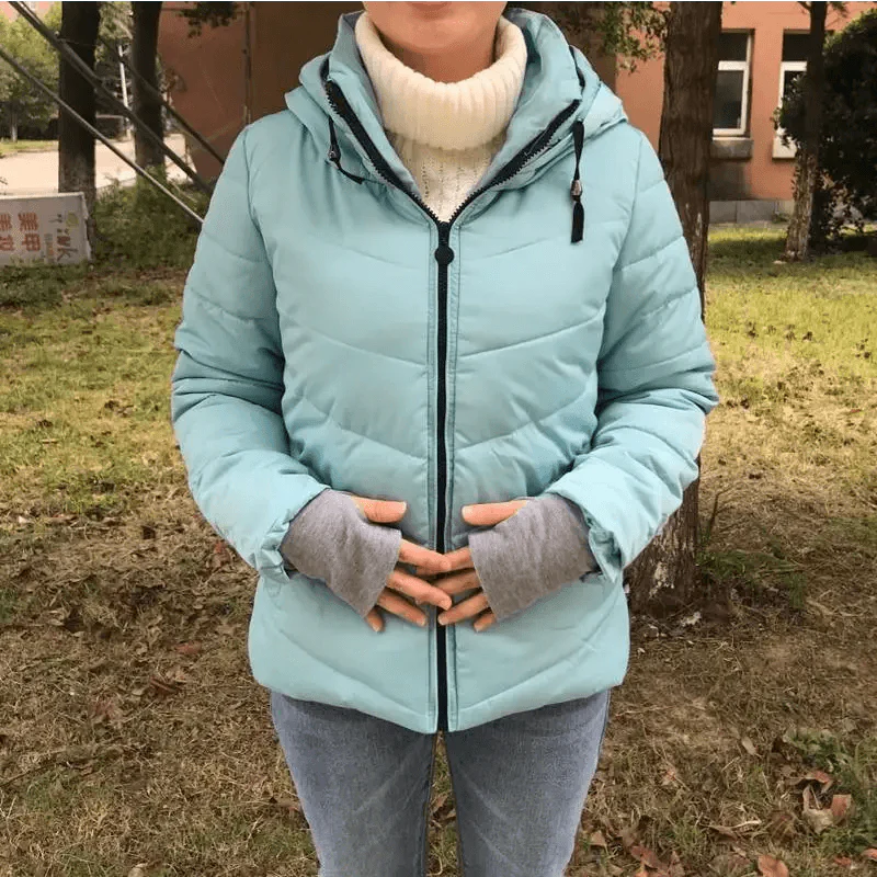 Soft And Comfortable Winter Jacket For Women Short Women's Thicken Outerwear In solid hooded Coats Zipper For Female Slim Cotton padded basic tops Stevvex