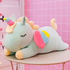 Soft And Cute 30CM Unicorn Action Figure Plush Toy Huggable Bear Doll Girl Sleeping Long Pillow Cute For Girl's Bed Stevvex