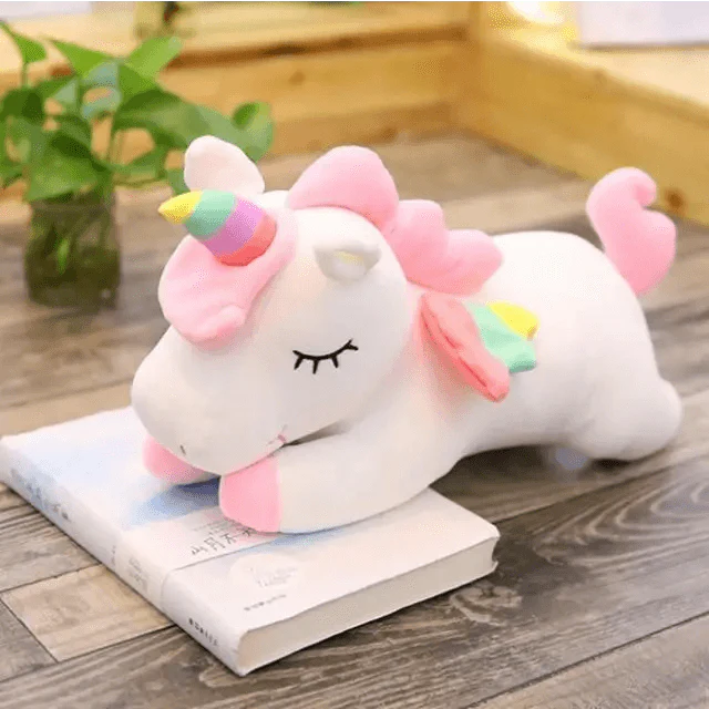 Soft And Cute 30CM Unicorn Action Figure Plush Toy Huggable Bear Doll Girl Sleeping Long Pillow Cute For Girl's Bed Stevvex