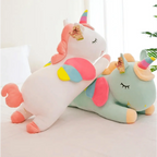 Soft And Cute 30CM Unicorn Action Figure Plush Toy Huggable Bear Doll Girl Sleeping Long Pillow Cute For Girl's Bed Stevvex