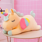 Soft And Cute 30CM Unicorn Action Figure Plush Toy Huggable Bear Doll Girl Sleeping Long Pillow Cute For Girl's Bed Stevvex