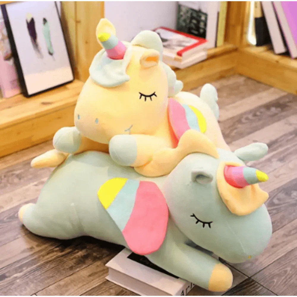 Soft And Cute 30CM Unicorn Action Figure Plush Toy Huggable Bear Doll Girl Sleeping Long Pillow Cute For Girl's Bed Stevvex