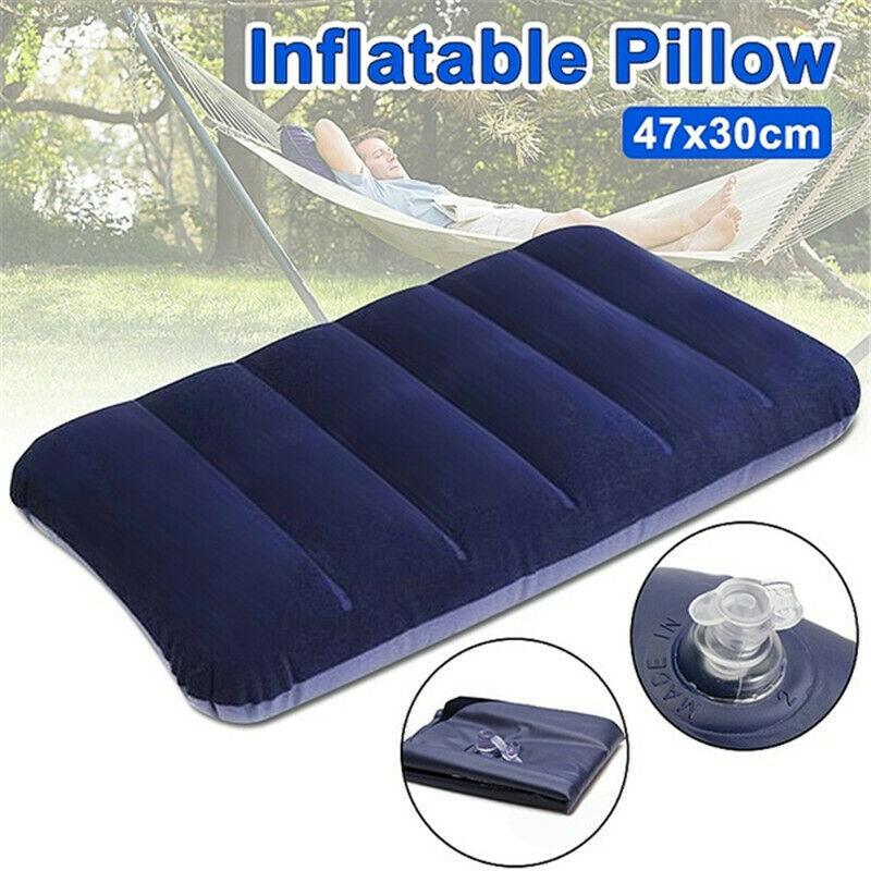 Soft Backrest Pillow PVC Durable Inflatable Air Mattress Inflatable Body Rest Pillow Cushion Air Travel Office Home Back Standard Pillow Rest Classic Airbed Series Relaxing Tool Recliner Cushion Pad Durable Inflatable Air Mattress Stevvex
