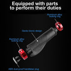 Soft Bicycle Grip Shock Absorption Road Bike Handlebar Cover Aluminium Alloy Lock Rubber Anti-slip Cycling Handle Grips Bike Handle Non Slip Soft Rubber Grips Mountain Bicycle Lock On Handle Bar Stevvex