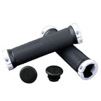 Soft Bicycle Grip Shock Absorption Road Bike Handlebar Cover Aluminium Alloy Lock Rubber Anti-slip Cycling Handle Grips Bike Handle Non Slip Soft Rubber Grips Mountain Bicycle Lock On Handle Bar Stevvex