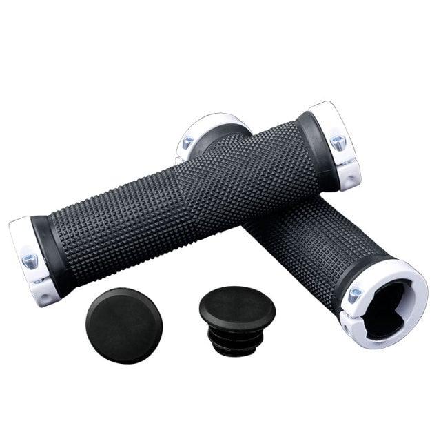 Soft Bicycle Grip Shock Absorption Road Bike Handlebar Cover Aluminium Alloy Lock Rubber Anti-slip Cycling Handle Grips Bike Handle Non Slip Soft Rubber Grips Mountain Bicycle Lock On Handle Bar Stevvex