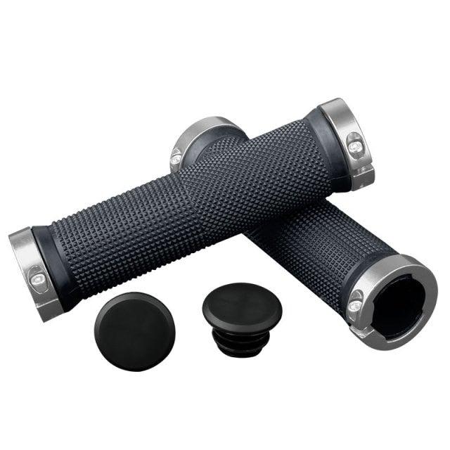 Soft Bicycle Grip Shock Absorption Road Bike Handlebar Cover Aluminium Alloy Lock Rubber Anti-slip Cycling Handle Grips Bike Handle Non Slip Soft Rubber Grips Mountain Bicycle Lock On Handle Bar Stevvex