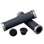Soft Bicycle Grip Shock Absorption Road Bike Handlebar Cover Aluminium Alloy Lock Rubber Anti-slip Cycling Handle Grips Bike Handle Non Slip Soft Rubber Grips Mountain Bicycle Lock On Handle Bar Stevvex
