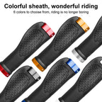 Soft Bicycle Grip Shock Absorption Road Bike Handlebar Cover Aluminium Alloy Lock Rubber Anti-slip Cycling Handle Grips Bike Handle Non Slip Soft Rubber Grips Mountain Bicycle Lock On Handle Bar Stevvex