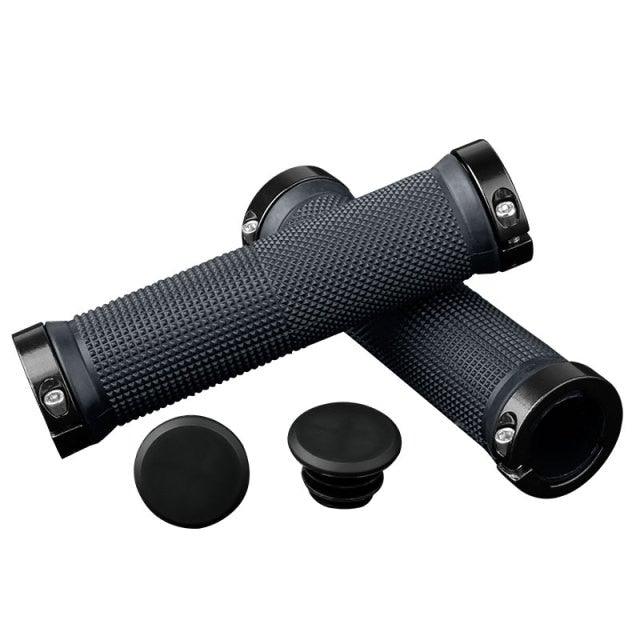 Soft Bicycle Grip Shock Absorption Road Bike Handlebar Cover Aluminium Alloy Lock Rubber Anti-slip Cycling Handle Grips Bike Handle Non Slip Soft Rubber Grips Mountain Bicycle Lock On Handle Bar Stevvex