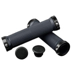 Soft Bicycle Grip Shock Absorption Road Bike Handlebar Cover Aluminium Alloy Lock Rubber Anti-slip Cycling Handle Grips Bike Handle Non Slip Soft Rubber Grips Mountain Bicycle Lock On Handle Bar Stevvex