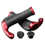 Soft Bicycle Grip Shock Absorption Road Bike Handlebar Cover Aluminium Alloy Lock Rubber Anti-slip Cycling Handle Grips Bike Handle Non Slip Soft Rubber Grips Mountain Bicycle Lock On Handle Bar Stevvex