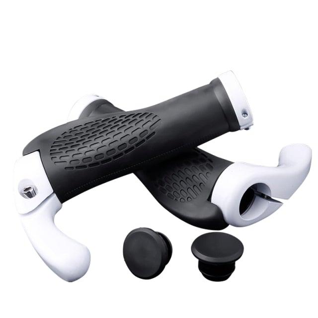 Soft Bicycle Grip Shock Absorption Road Bike Handlebar Cover Aluminium Alloy Lock Rubber Anti-slip Cycling Handle Grips Bike Handle Non Slip Soft Rubber Grips Mountain Bicycle Lock On Handle Bar Stevvex