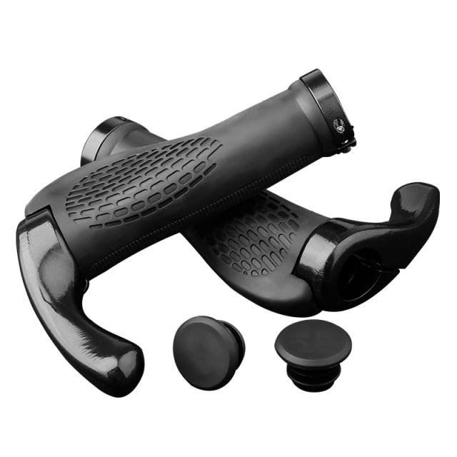 Soft Bicycle Grip Shock Absorption Road Bike Handlebar Cover Aluminium Alloy Lock Rubber Anti-slip Cycling Handle Grips Bike Handle Non Slip Soft Rubber Grips Mountain Bicycle Lock On Handle Bar Stevvex