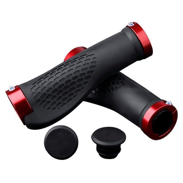 Soft Bicycle Grip Shock Absorption Road Bike Handlebar Cover Aluminium Alloy Lock Rubber Anti-slip Cycling Handle Grips Bike Handle Non Slip Soft Rubber Grips Mountain Bicycle Lock On Handle Bar Stevvex