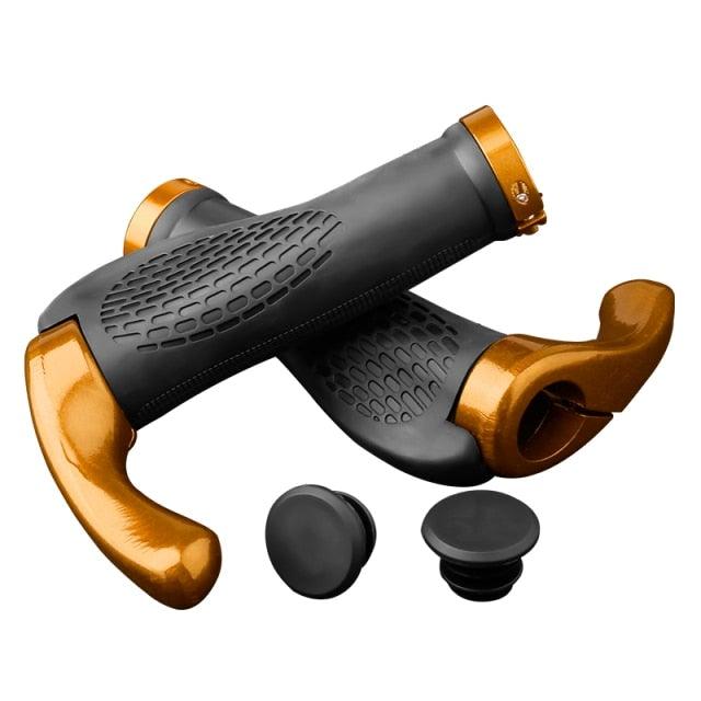 Soft Bicycle Grip Shock Absorption Road Bike Handlebar Cover Aluminium Alloy Lock Rubber Anti-slip Cycling Handle Grips Bike Handle Non Slip Soft Rubber Grips Mountain Bicycle Lock On Handle Bar Stevvex