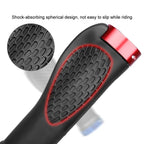 Soft Bicycle Grip Shock Absorption Road Bike Handlebar Cover Aluminium Alloy Lock Rubber Anti-slip Cycling Handle Grips Bike Handle Non Slip Soft Rubber Grips Mountain Bicycle Lock On Handle Bar Stevvex