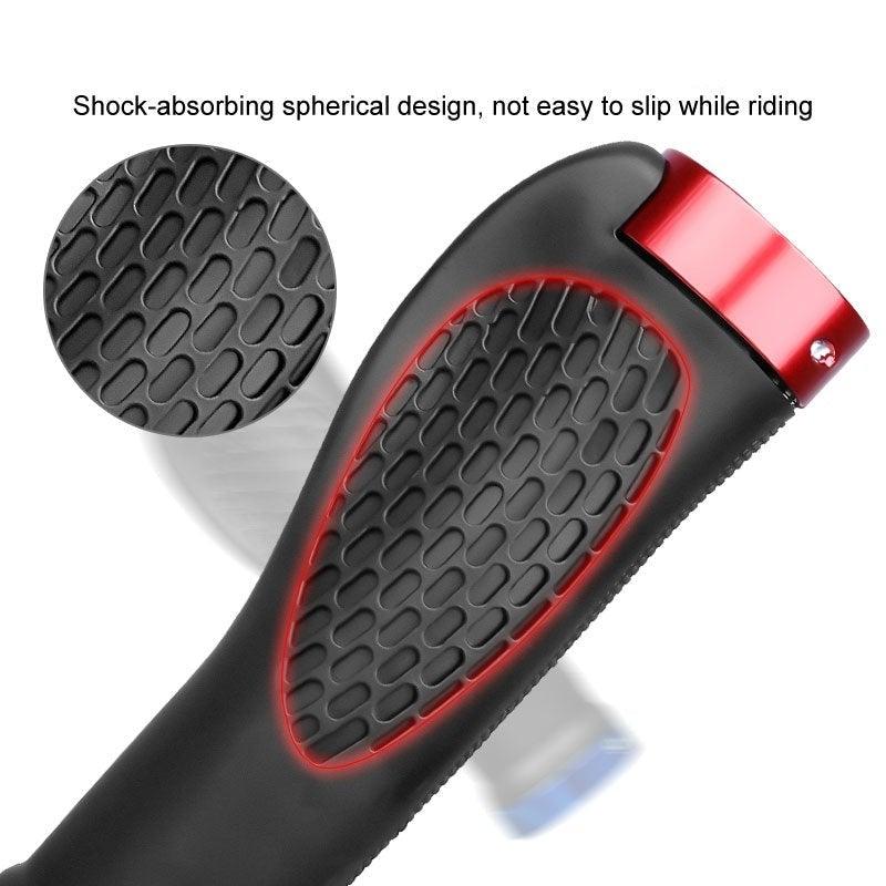 Soft Bicycle Grip Shock Absorption Road Bike Handlebar Cover Aluminium Alloy Lock Rubber Anti-slip Cycling Handle Grips Bike Handle Non Slip Soft Rubber Grips Mountain Bicycle Lock On Handle Bar Stevvex