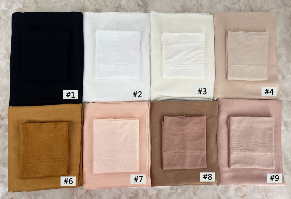 Soft Breathable Everyday Minimalist Hijab with Undercap‌ (MH186)