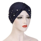 Soft Cotton Lightweight Elegant Turban Hijab Bonnet Arab Wrap Head Turbans Cap Headwrap Headwear Indian African Turbans Twist Headband For Women Stevvex