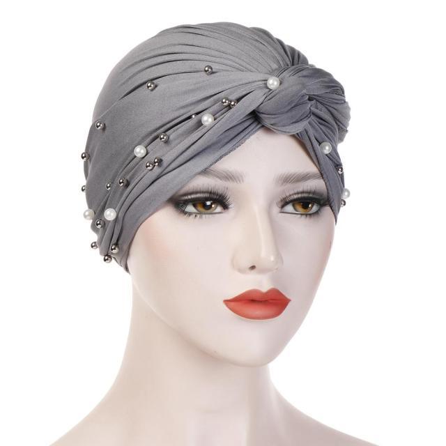 Soft Cotton Lightweight Elegant Turban Hijab Bonnet Arab Wrap Head Turbans Cap Headwrap Headwear Indian African Turbans Twist Headband For Women Stevvex