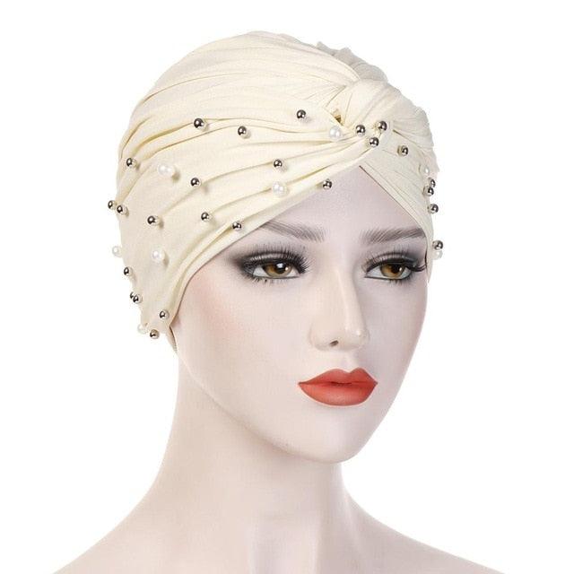 Soft Cotton Lightweight Elegant Turban Hijab Bonnet Arab Wrap Head Turbans Cap Headwrap Headwear Indian African Turbans Twist Headband For Women Stevvex