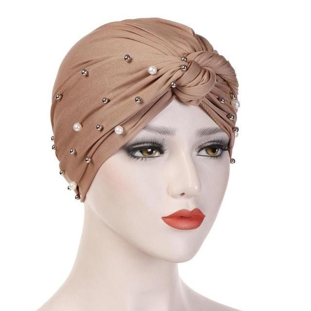 Soft Cotton Lightweight Elegant Turban Hijab Bonnet Arab Wrap Head Turbans Cap Headwrap Headwear Indian African Turbans Twist Headband For Women Stevvex
