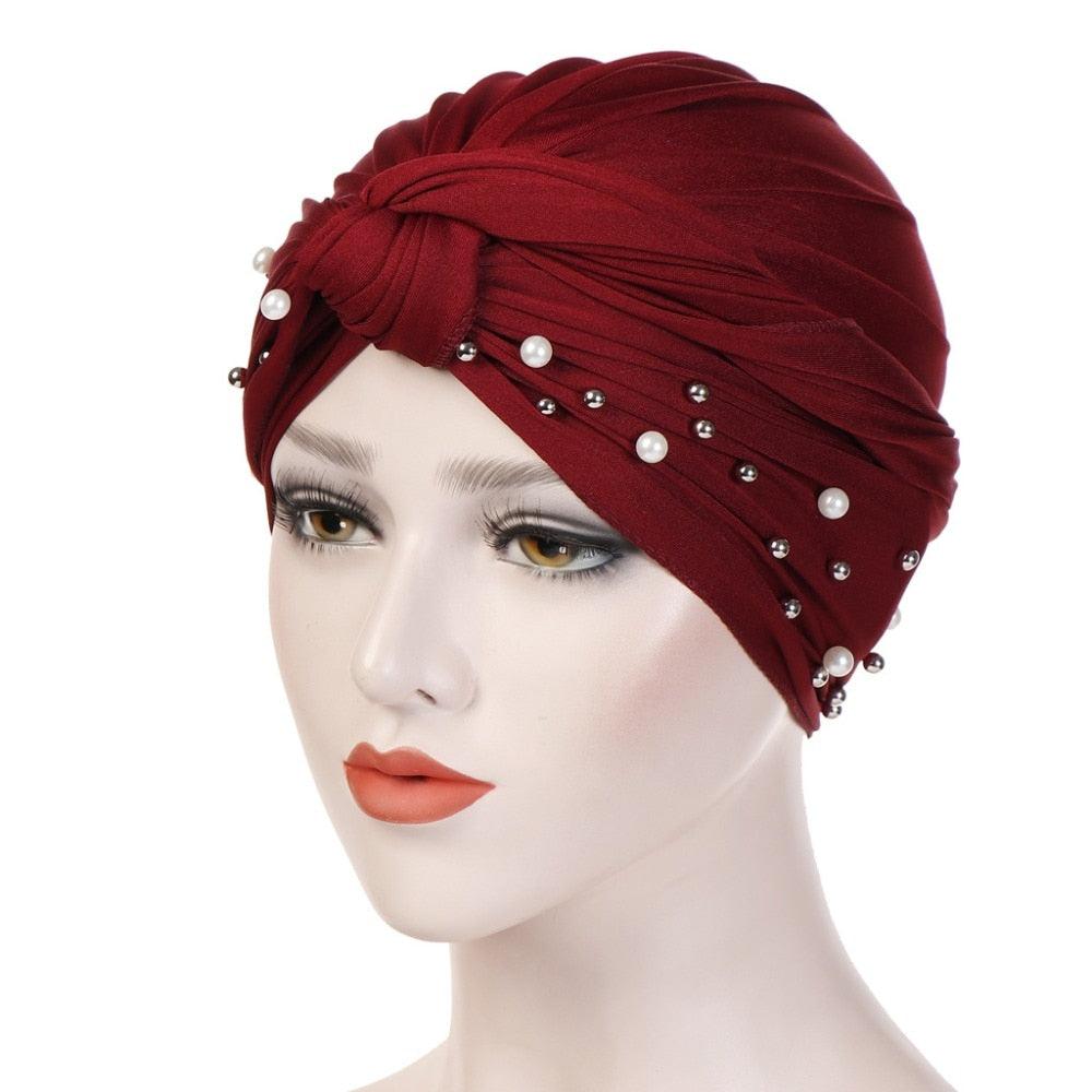 Soft Cotton Lightweight Elegant Turban Hijab Bonnet Arab Wrap Head Turbans Cap Headwrap Headwear Indian African Turbans Twist Headband For Women Stevvex