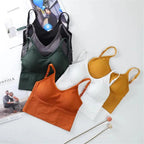 Soft Cotton Sports Bras For Women Push Up Solid Sports Bra Jogging Gym Women Sports Bra Girl Underwear Fitness Running Yoga Sport Tops Stevvex