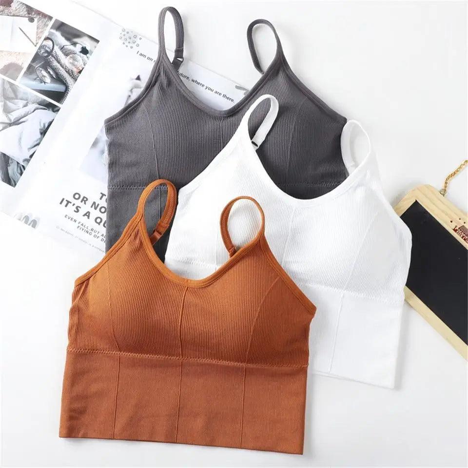 Soft Cotton Sports Bras For Women Push Up Solid Sports Bra Jogging Gym Women Sports Bra Girl Underwear Fitness Running Yoga Sport Tops Stevvex