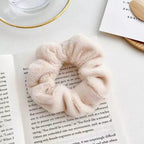 Soft Faux Fur Hair Scrunchies Plush Elastic Hair Bands Women Girls Ponytail Holder Rubber Band Fashion Headwear Ponytail Holder Accessories for Women Stevvex