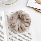 Soft Faux Fur Hair Scrunchies Plush Elastic Hair Bands Women Girls Ponytail Holder Rubber Band Fashion Headwear Ponytail Holder Accessories for Women Stevvex