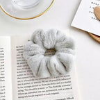 Soft Faux Fur Hair Scrunchies Plush Elastic Hair Bands Women Girls Ponytail Holder Rubber Band Fashion Headwear Ponytail Holder Accessories for Women Stevvex