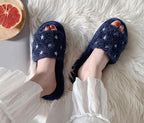 Soft Fur Home Slippers Warm Fluffy Plush Slippers Winter Cotton Slippers Fashionable Plush Shoes Fur Slippers Flip Flop Open Toe Cozy House Slippers Stevvex