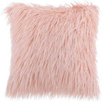 Soft Fur Polyester Cotton Pillow Covers Cushion Covers Luxury Soft Decorative Pillow Covers Home Decor Pillow Covers Living Room Bedroom Decorative Pillowcase Shaggy Fluffy Cover 45x45CM Stevvex